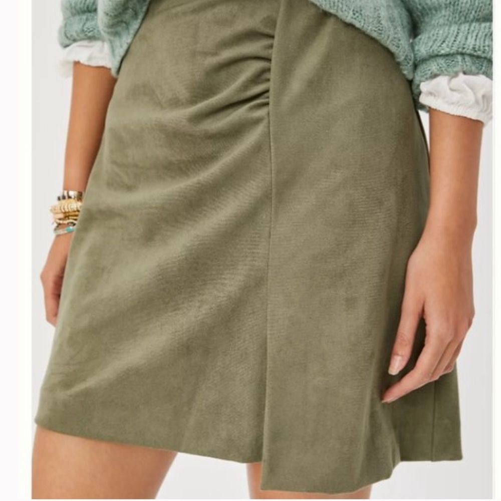 NWT Anthropologie Roxanna Sueded Mini Skirt - Picture 2 of 6